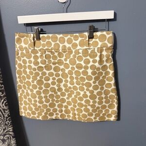 J Crew Deco Dots Mini Skirt in Mustard